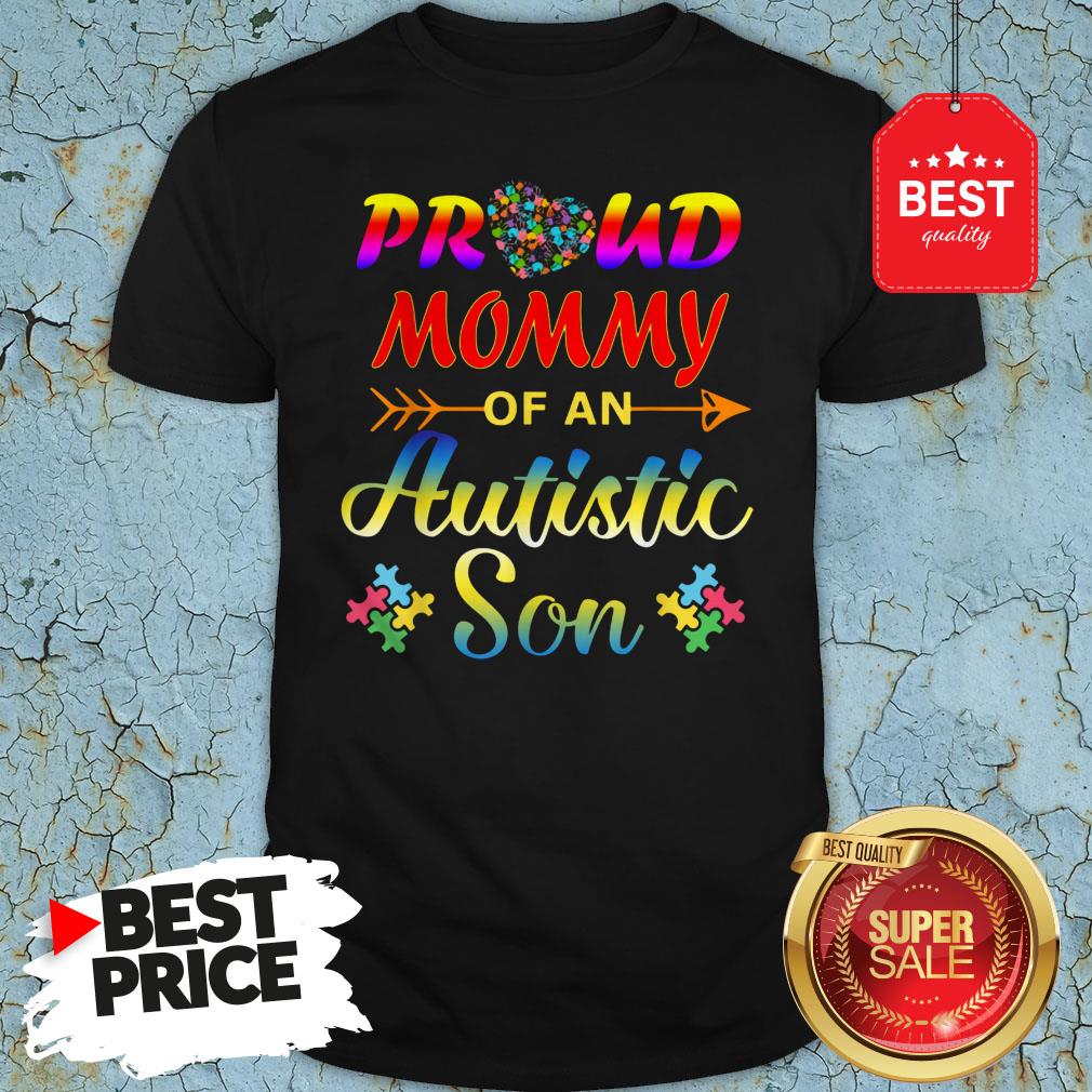 Autism Awareness Tee Proud Mommy Autistic Son Funny Gifts Shirt