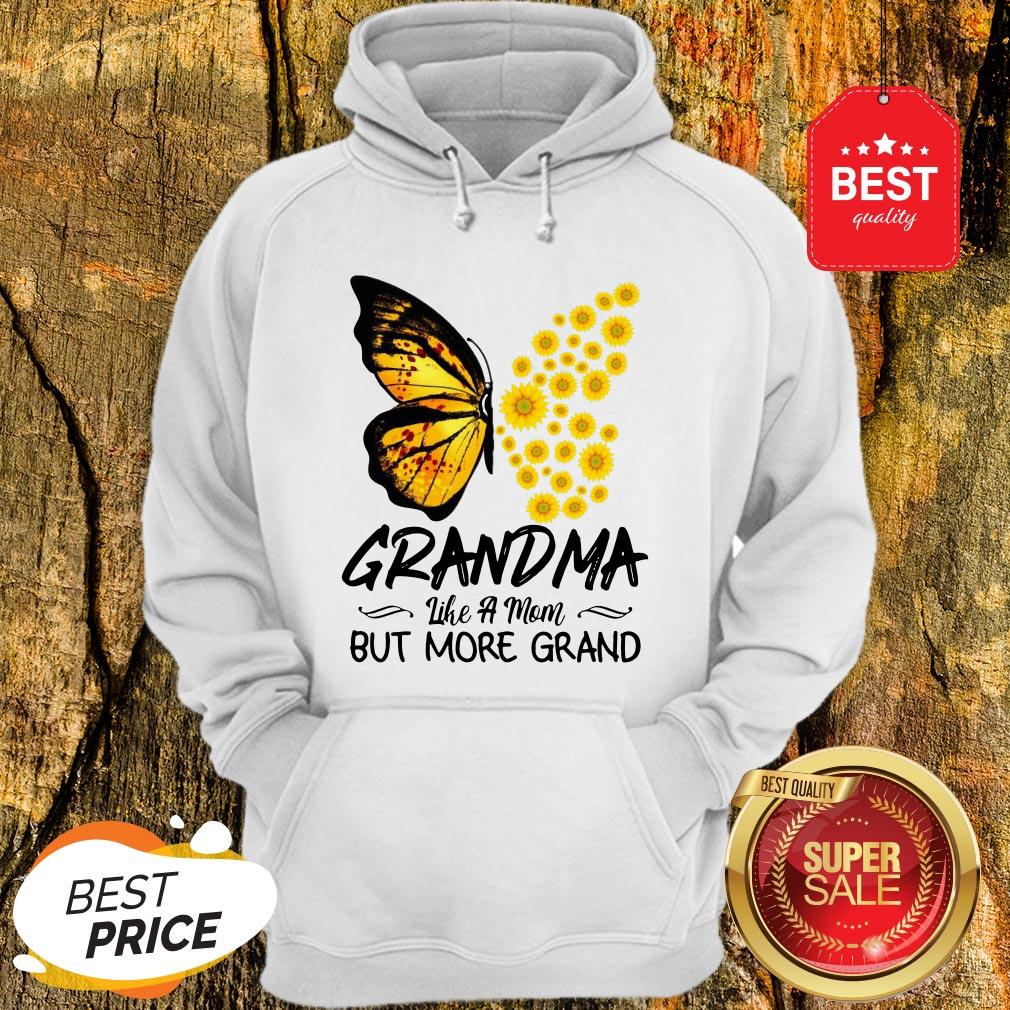 Butterfly And Sunflower Grandma Like A Mom But More Grand Shirt