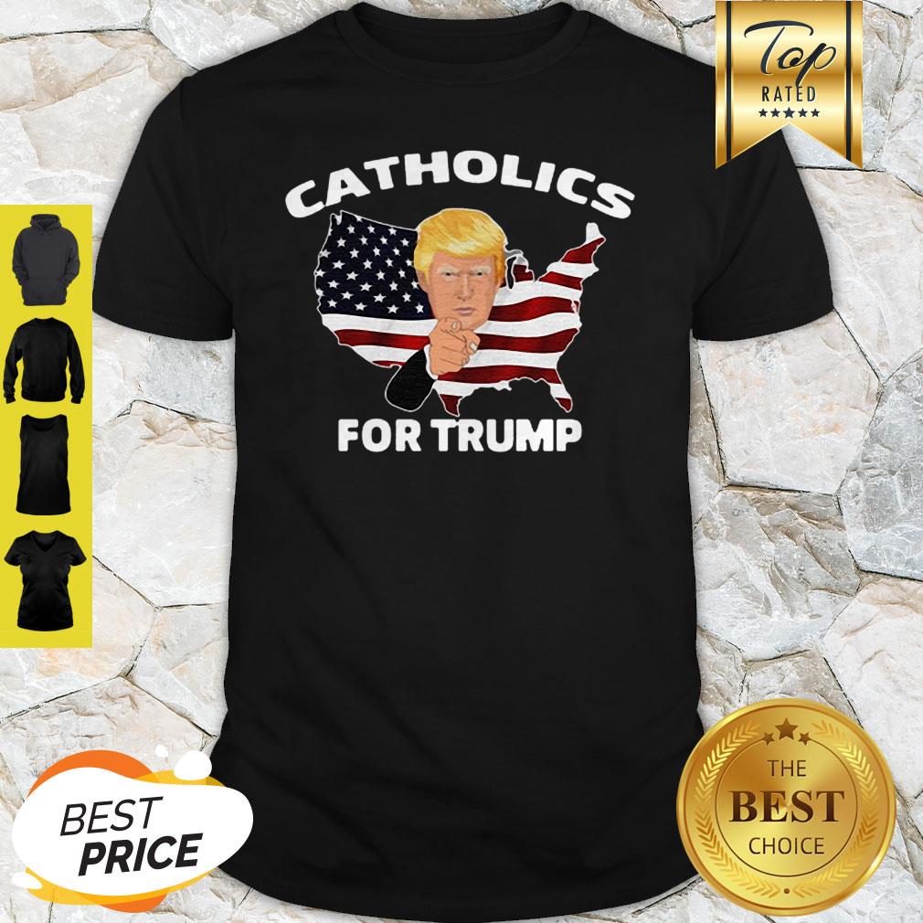 Catholics For Donald Trump American Map Shirt