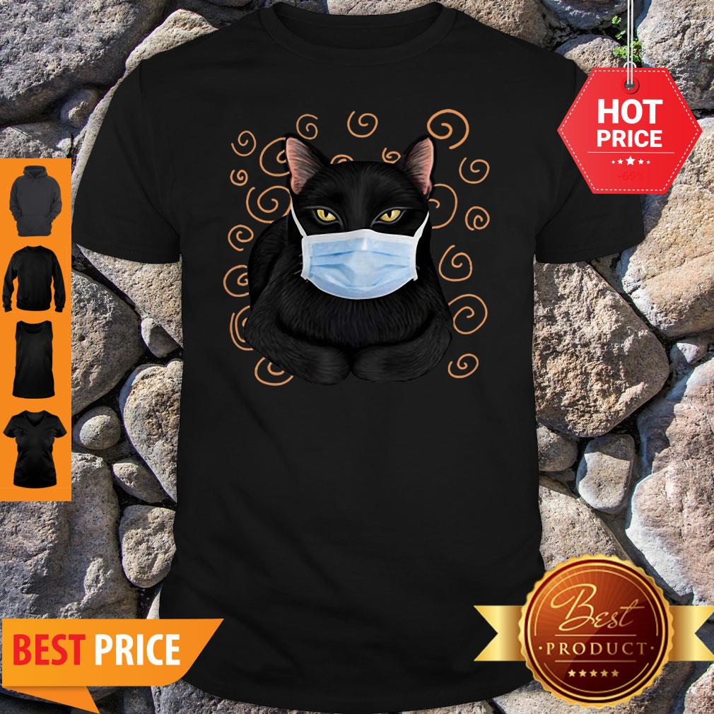 Official Black Cat Face Mask Shirt