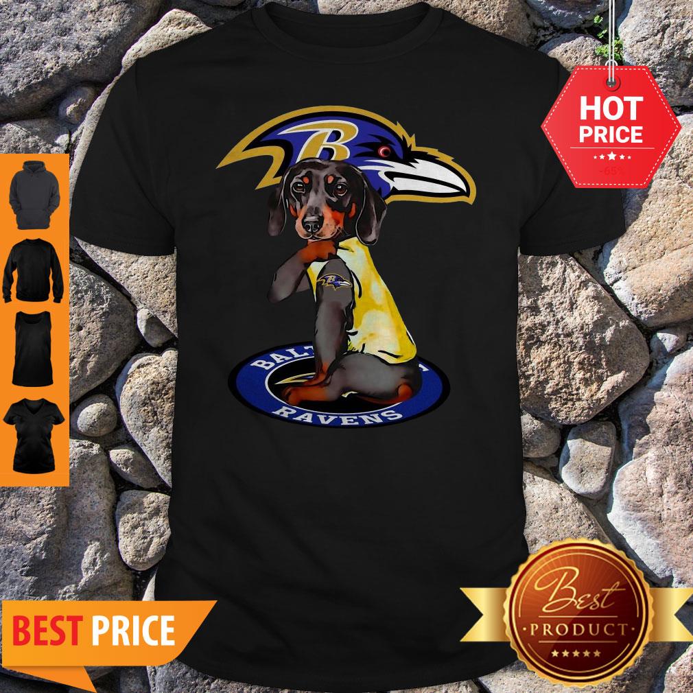 Official Dachshund Baltimore Ravens Tattoo Shirt