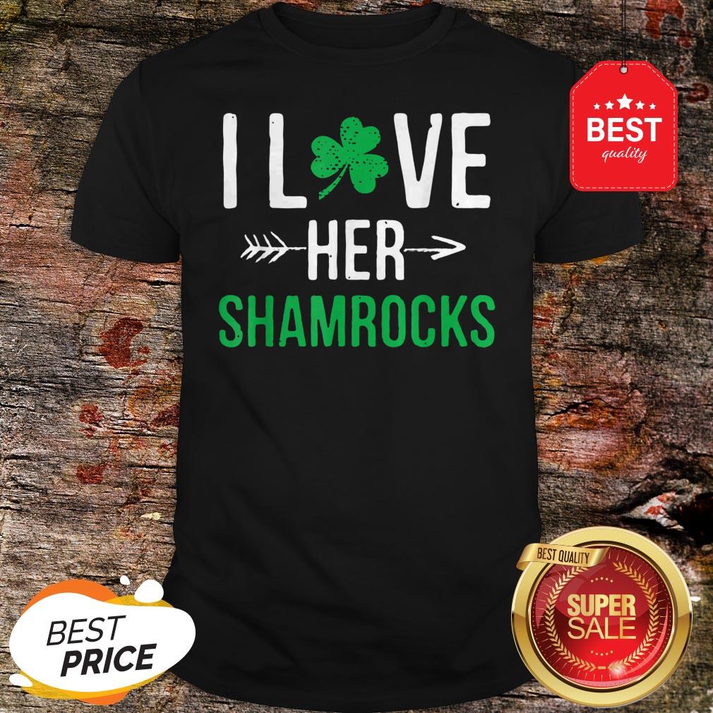 I Love Her Shamrocks St Patrick’s Day Couples Gifts Shirt