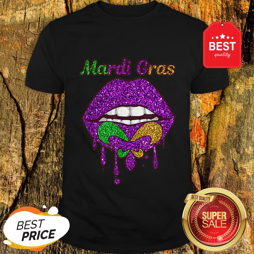 Official Mardi Gras Lip Biting Shirt