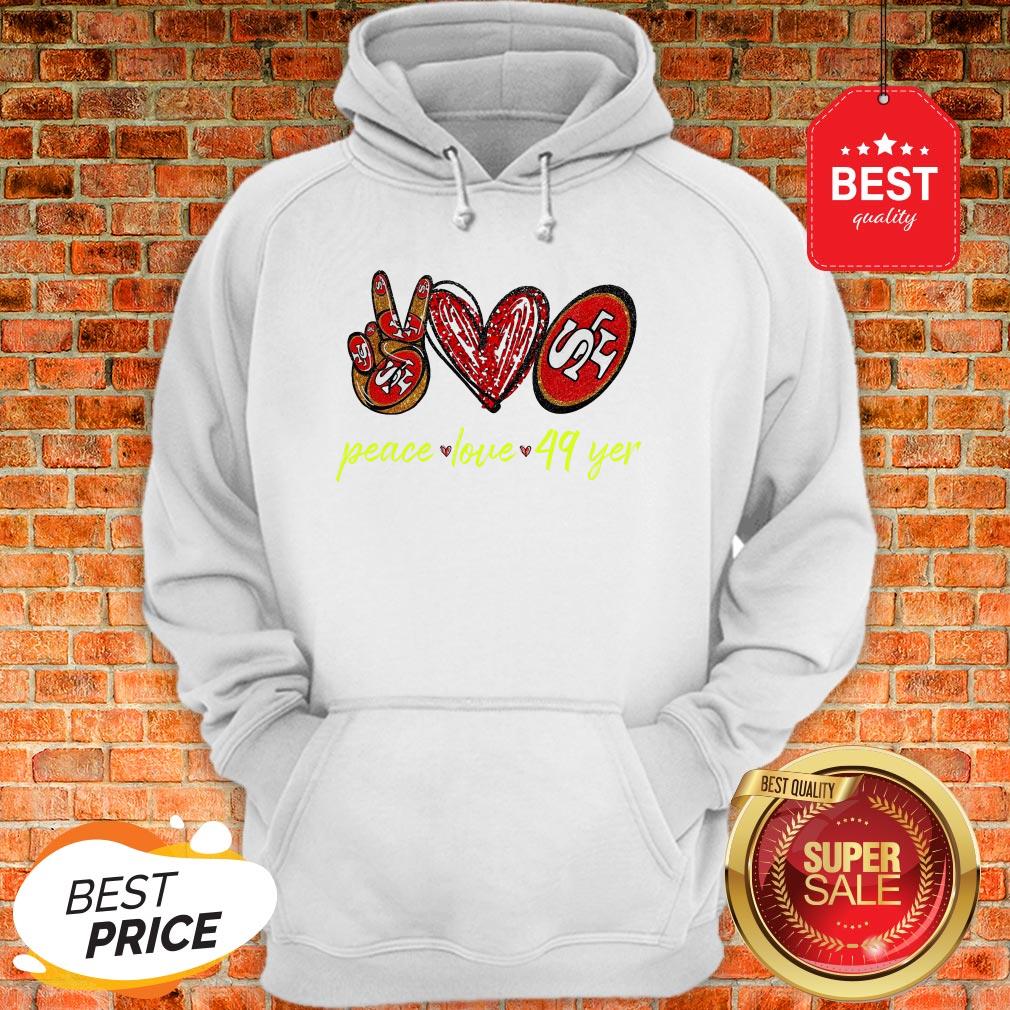 Official Peace Love San Francisco 49ers Shirt