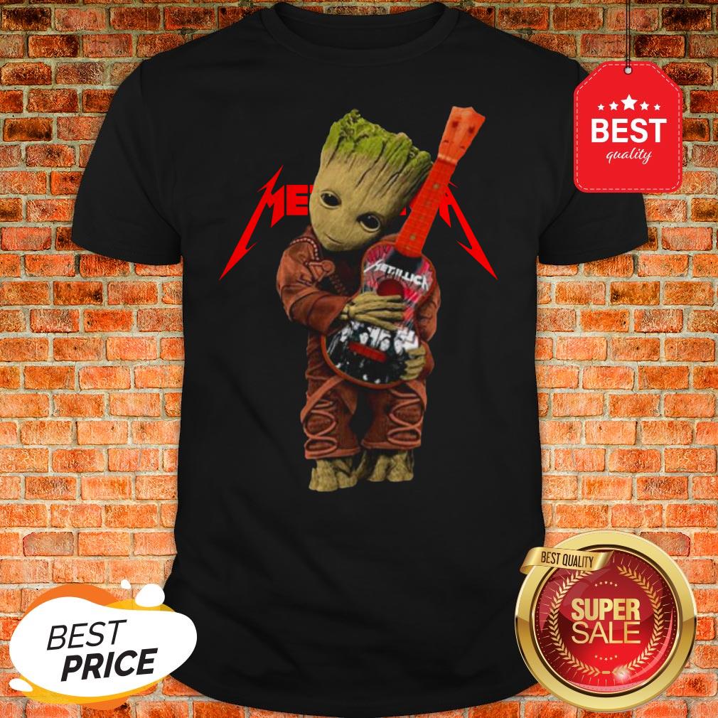 Official Baby Groot Hug Metallica Guitar Shirt