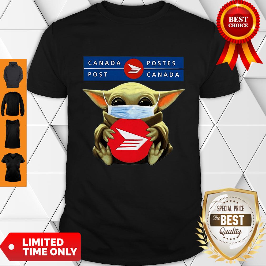 Star Wars Baby Yoda Mask Hug Canada Post COVID-19 Shirt