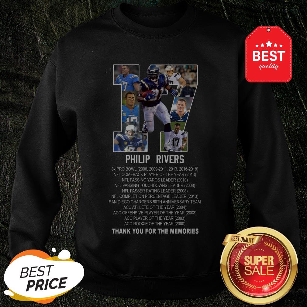 17 Philip Rivers Los Angeles Chargers Thank You For The Memories Shirt