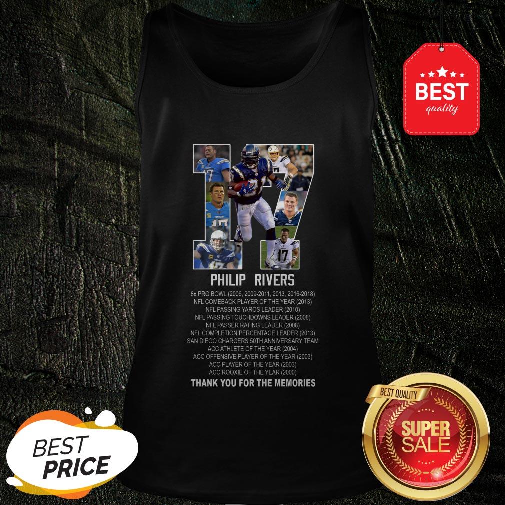 17 Philip Rivers Los Angeles Chargers Thank You For The Memories Shirt