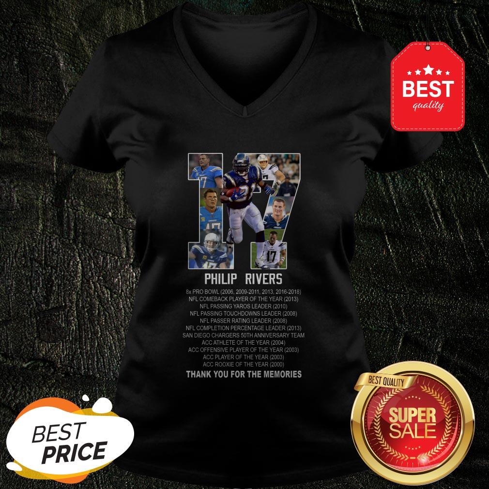 17 Philip Rivers Los Angeles Chargers Thank You For The Memories Shirt