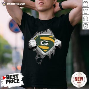 Blood Inside Me Superman Green Bay Packers Shirt