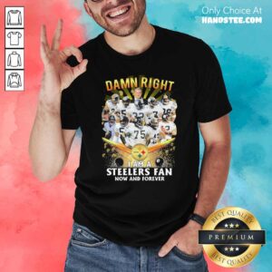 Original Damn Right I Am A Pittsburgh Steelers Fan Now And Forever Shirt