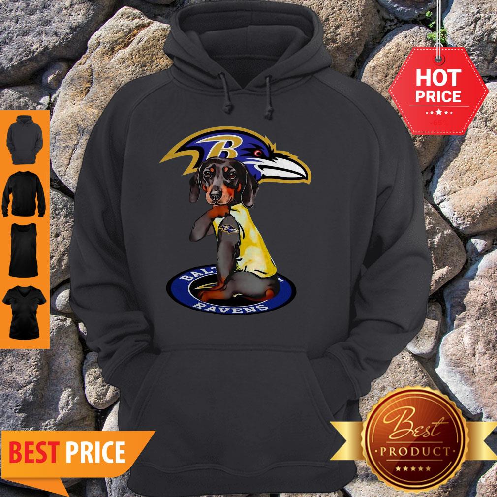 Official Dachshund Baltimore Ravens Tattoo Shirt