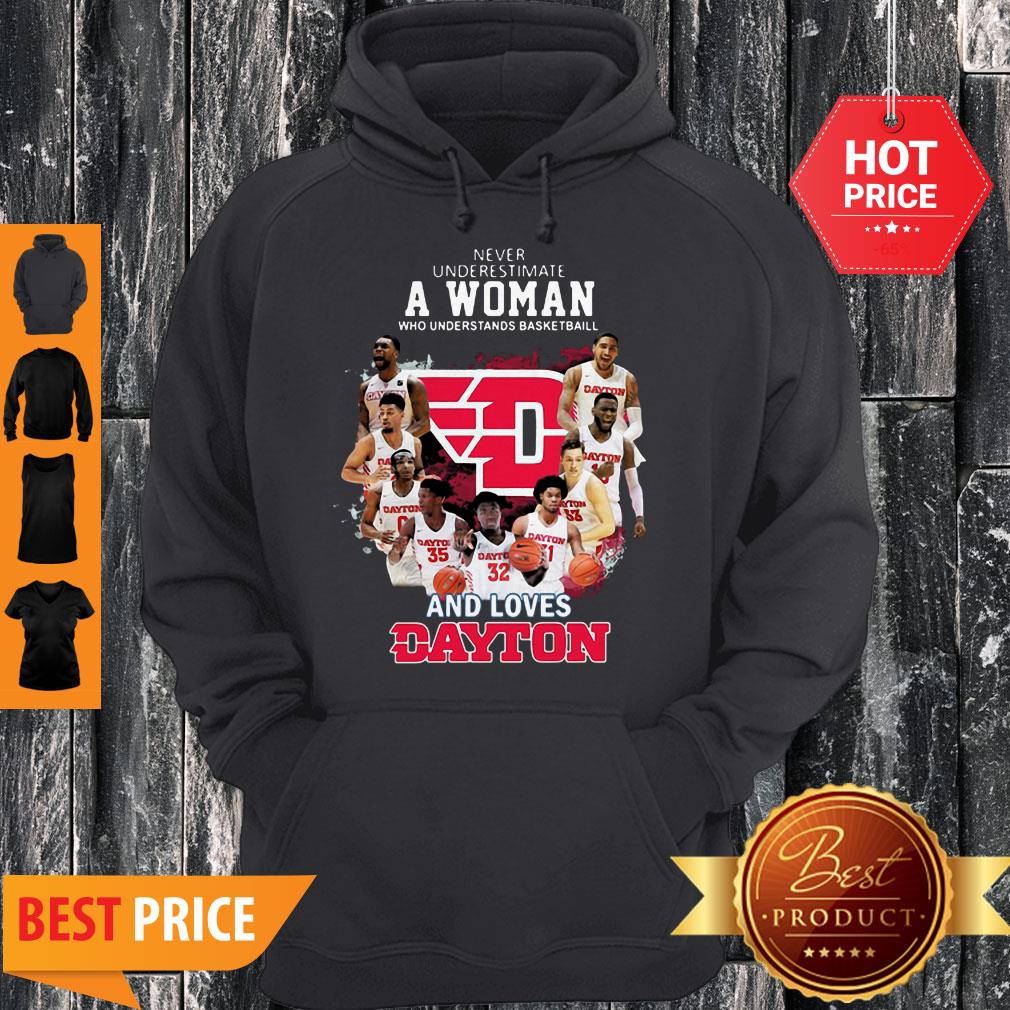 Never Underestimate A Woman Who Understands Basketball And Love Dayton Shirt