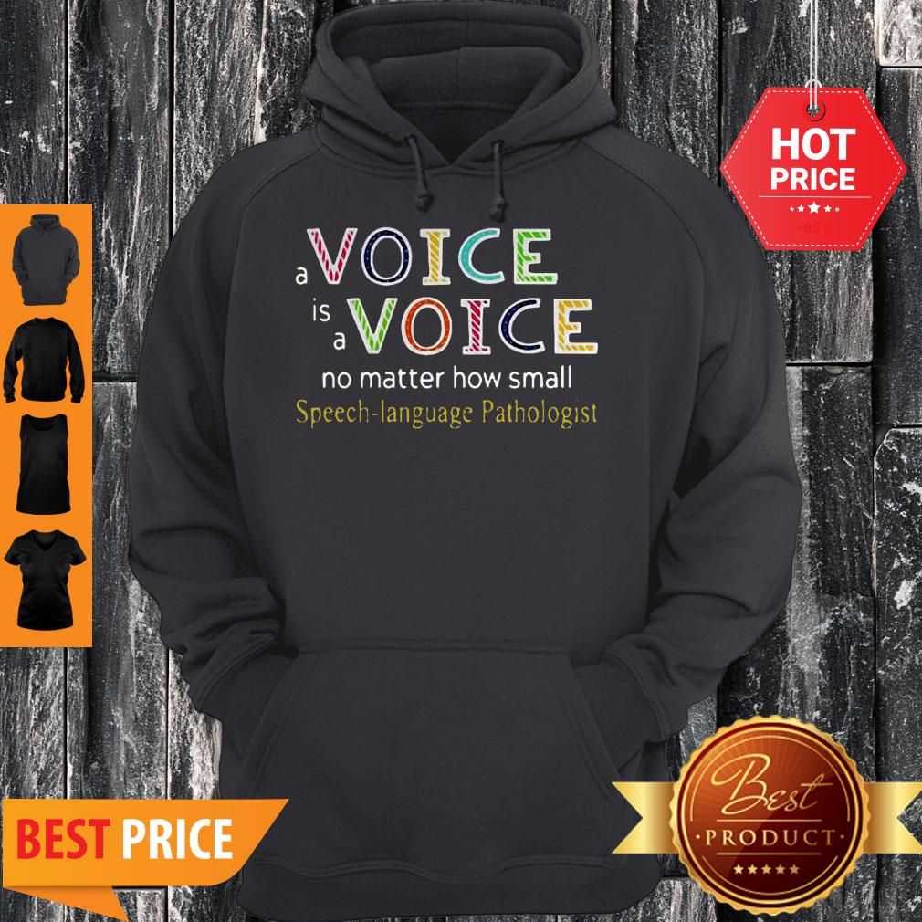 A Voice Is A Voice No Matter How Small Speech Language Pathologist Shirt