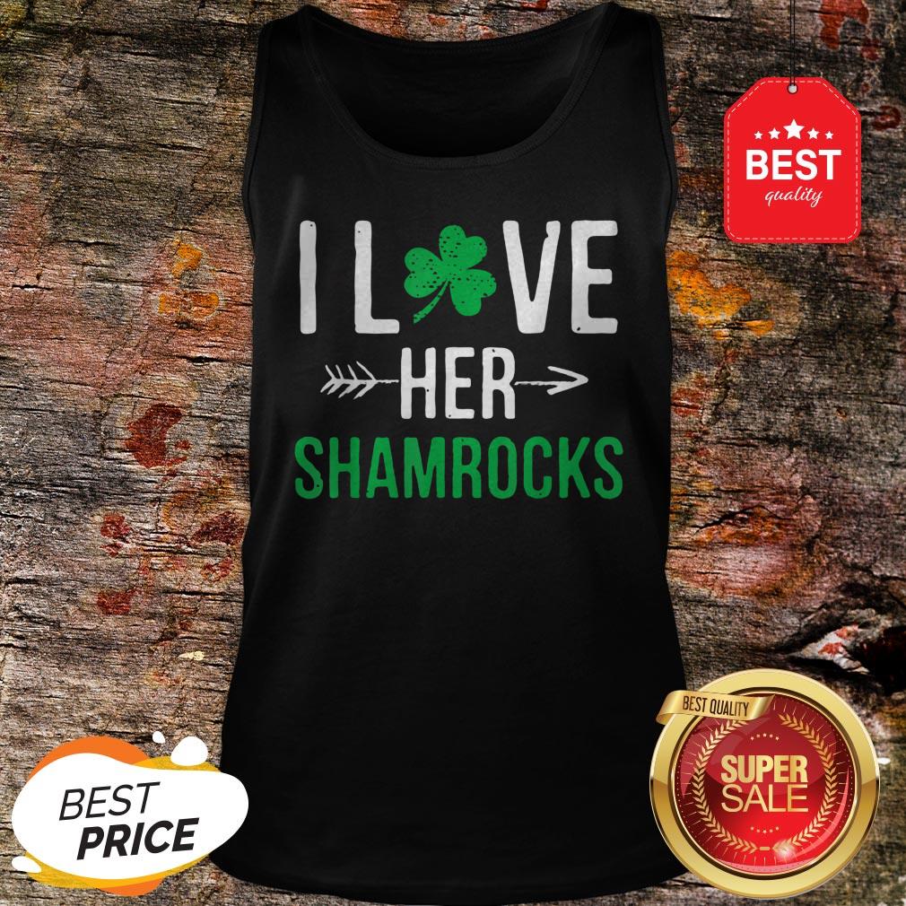 I Love Her Shamrocks St Patrick’s Day Couples Gifts Shirt