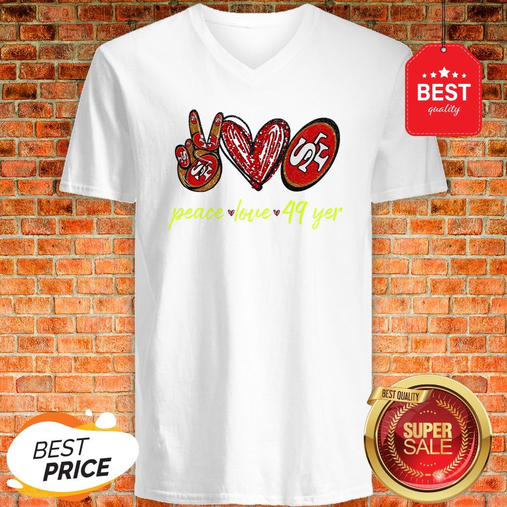 Official Peace Love San Francisco 49ers Shirt
