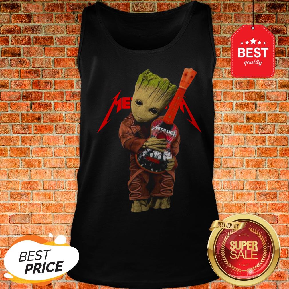 Official Baby Groot Hug Metallica Guitar Shirt