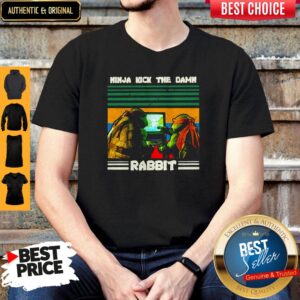 Official Teenage Mutant Ninja Turtles Ninja Kick The Damn Rabbit Vintage Shirt