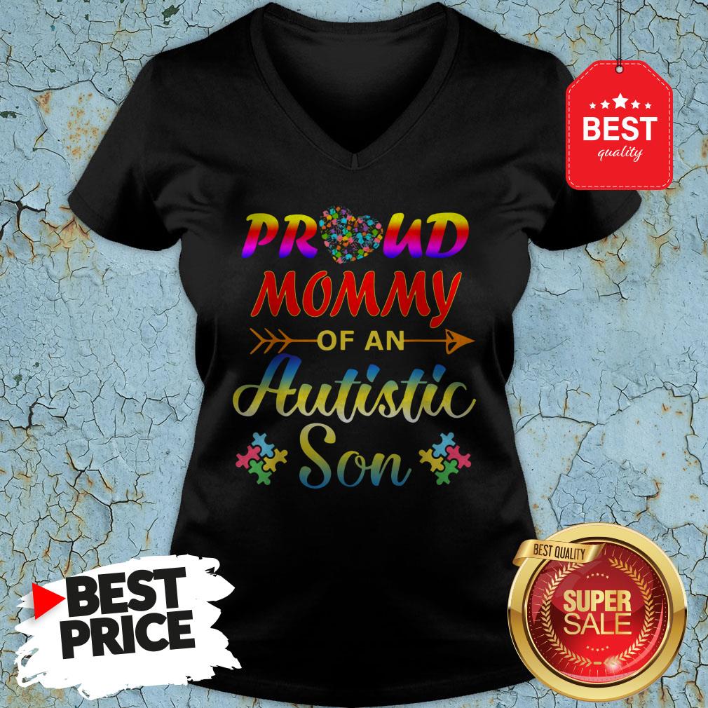 Autism Awareness Tee Proud Mommy Autistic Son Funny Gifts Shirt