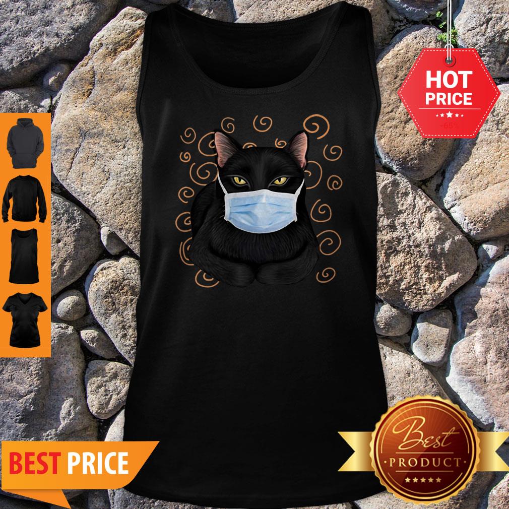 Official Black Cat Face Mask Shirt