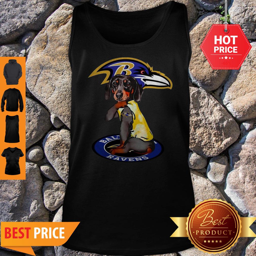Official Dachshund Baltimore Ravens Tattoo Shirt