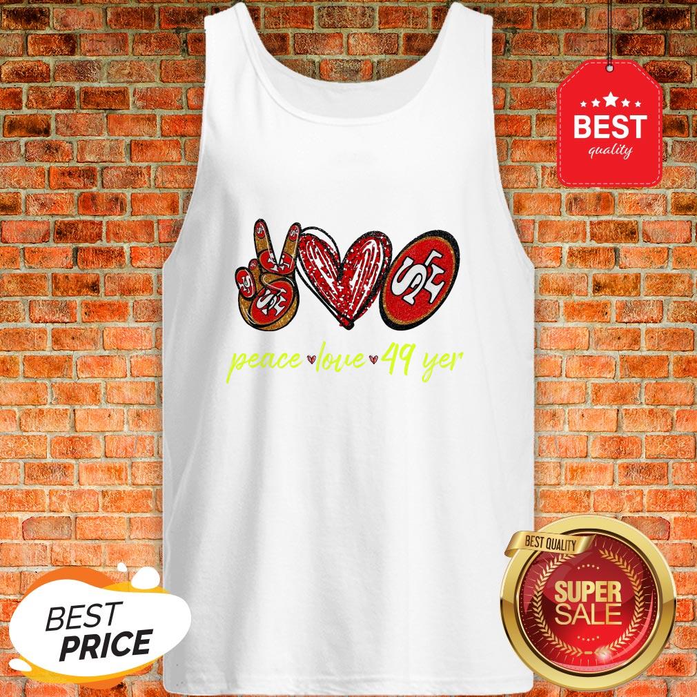 Official Peace Love San Francisco 49ers Shirt
