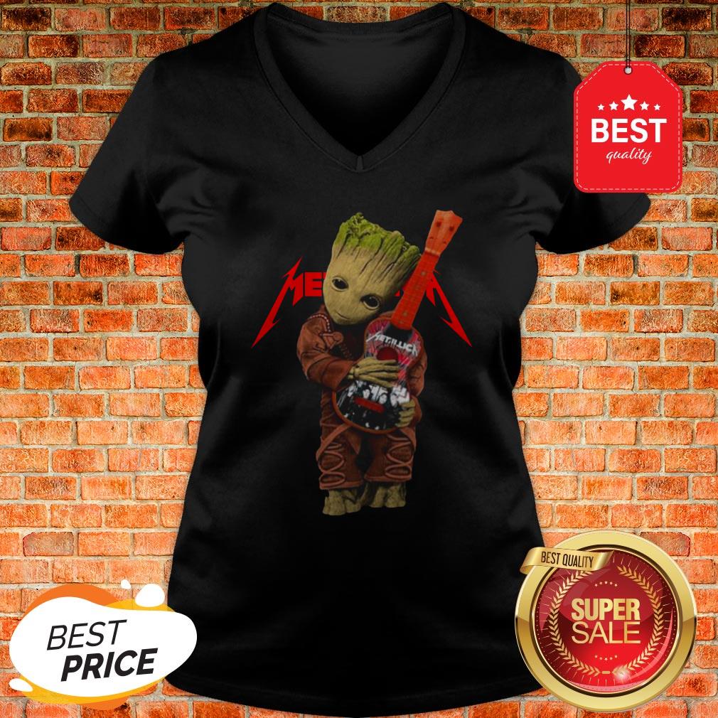 Official Baby Groot Hug Metallica Guitar Shirt