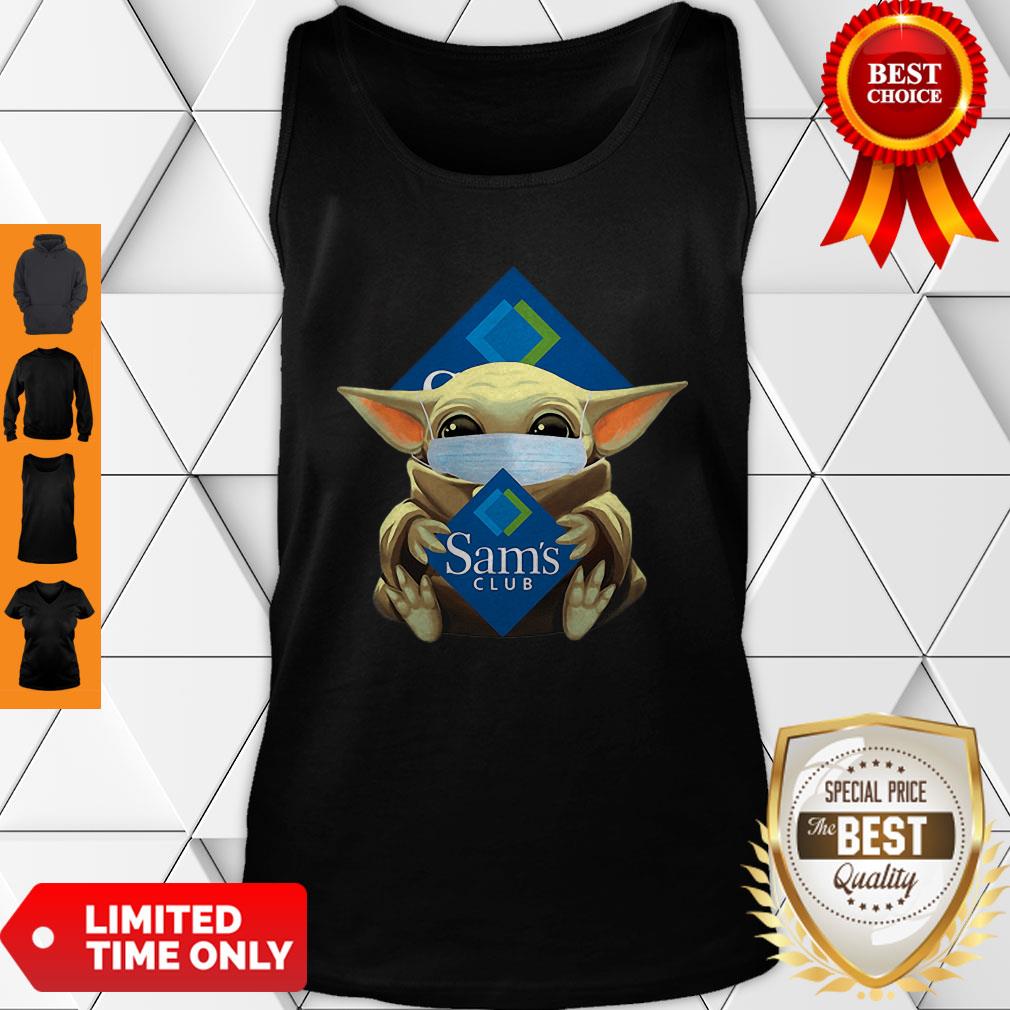 Star Wars Baby Yoda Mask Hug Sam’s Club COVID-19 Shirt