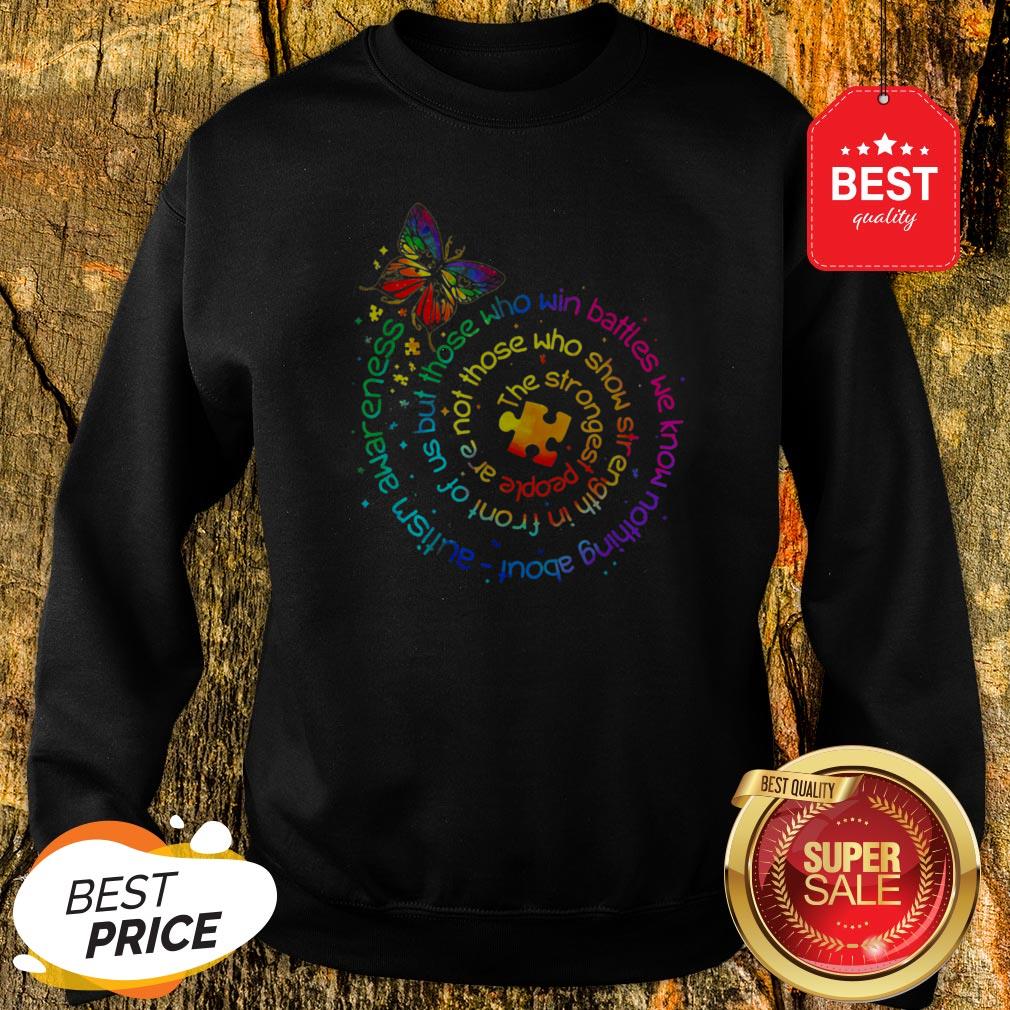 Butterfly Autism Awareness The Strongest People Puzzle Piece Shirt