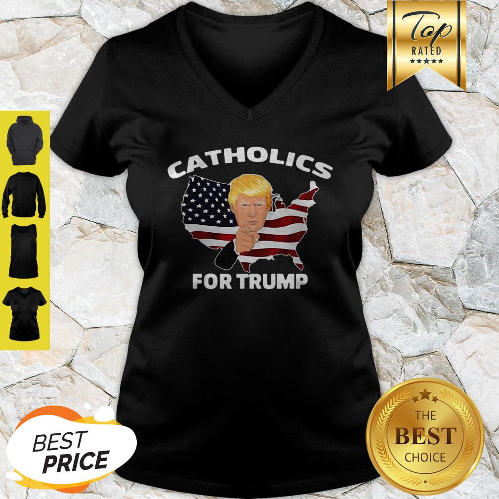 Catholics For Donald Trump American Map Shirt