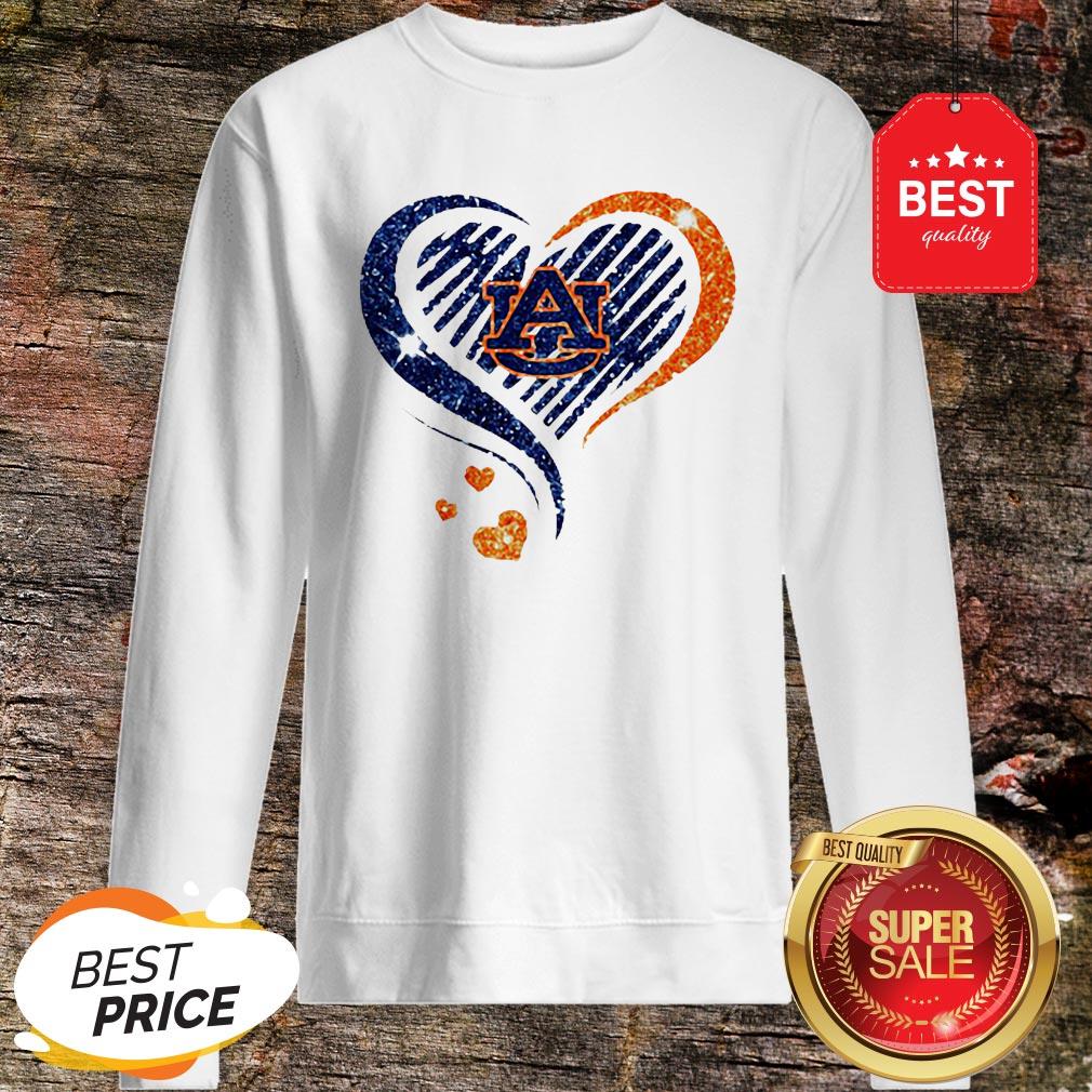 Official Diamond Heart Auburn Tigers Lover Shirt