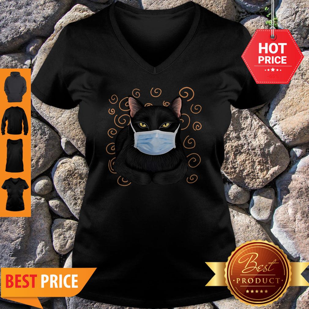 Official Black Cat Face Mask Shirt