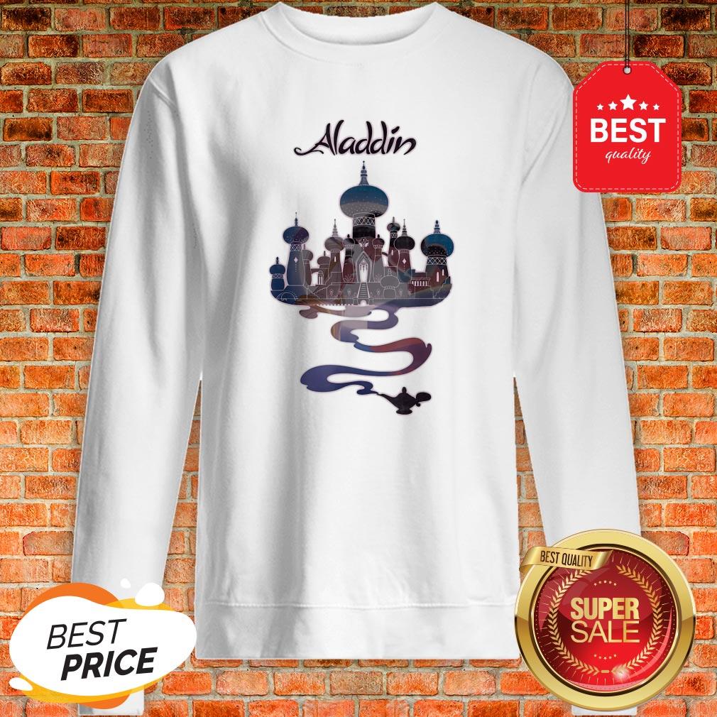 Official Disney Aladdin Genie Lamp Agrabah Fill Poster Shirt