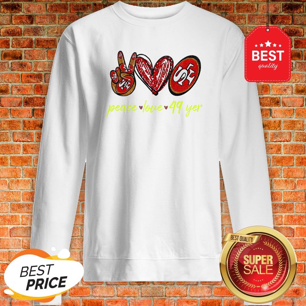 Official Peace Love San Francisco 49ers Shirt