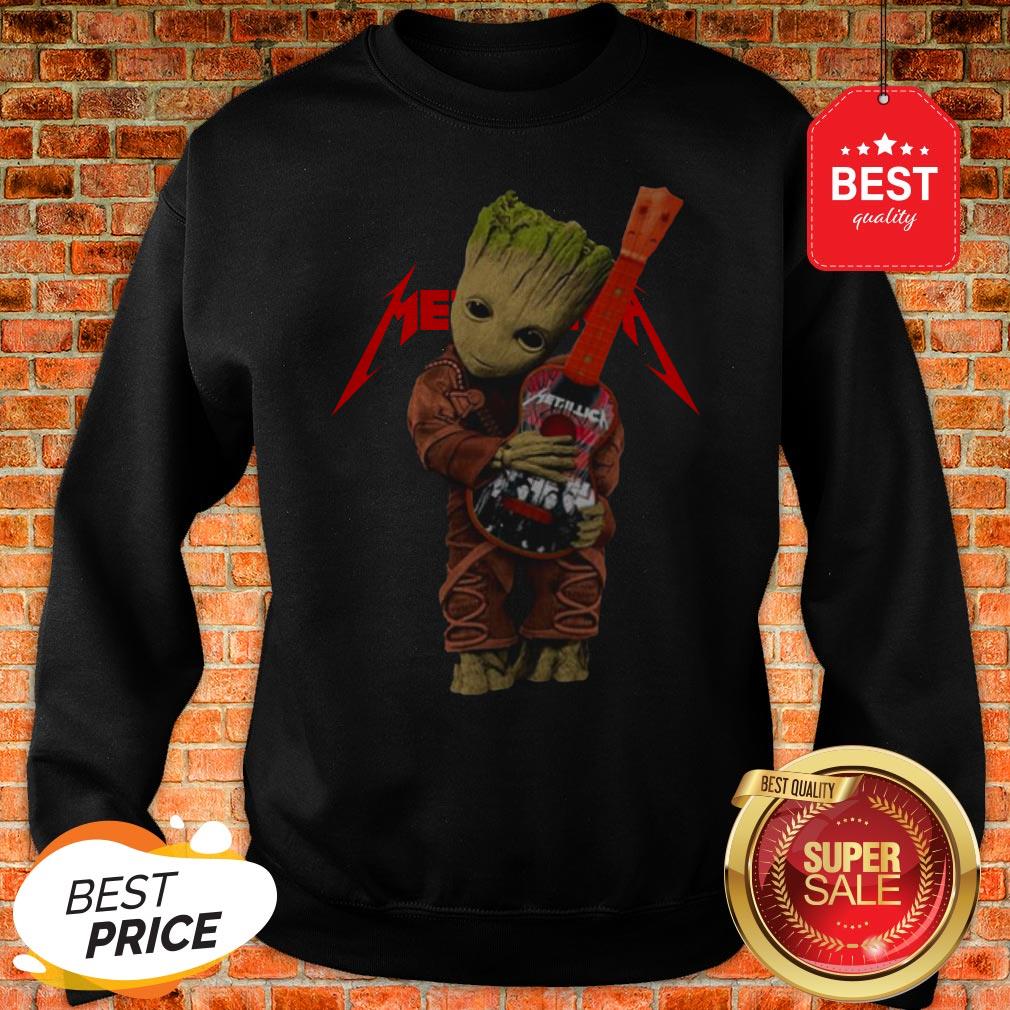 Official Baby Groot Hug Metallica Guitar Shirt