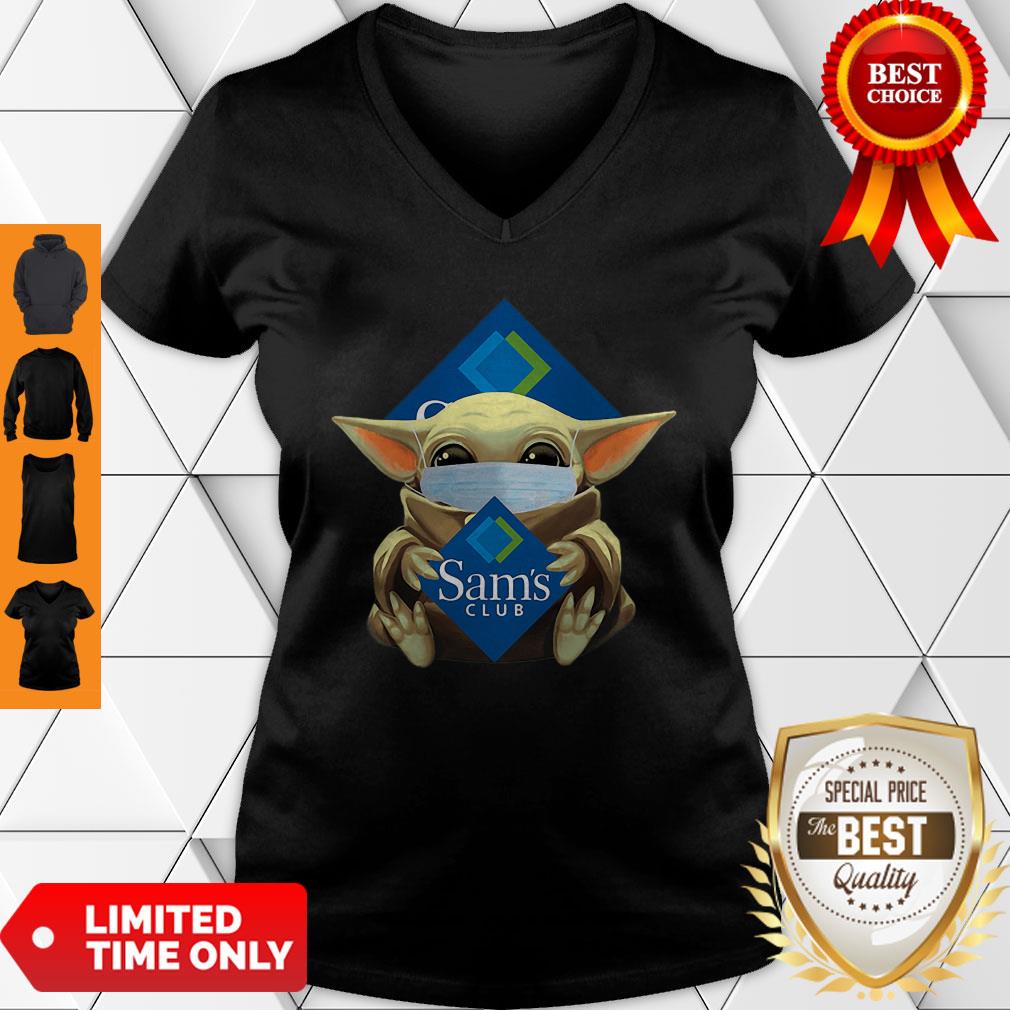 Star Wars Baby Yoda Mask Hug Sam’s Club COVID-19 Shirt