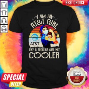 Strong Girl Mask I Am An AT And T Girl Like A Regular Girl But Cooler Vintage Shirt