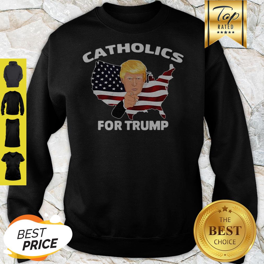 Catholics For Donald Trump American Map Shirt