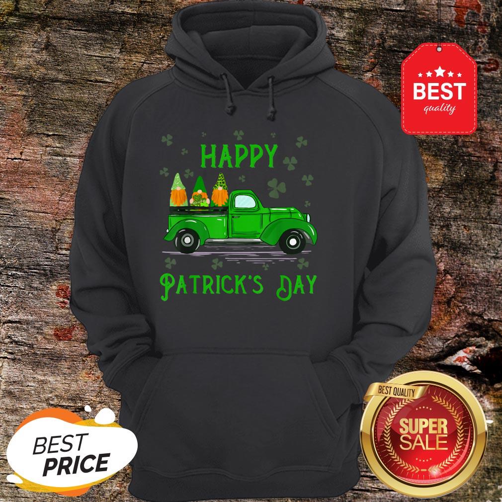Happy Saint Patrick’s Day Cool Green Gnomes Truck Shamrock Shirt