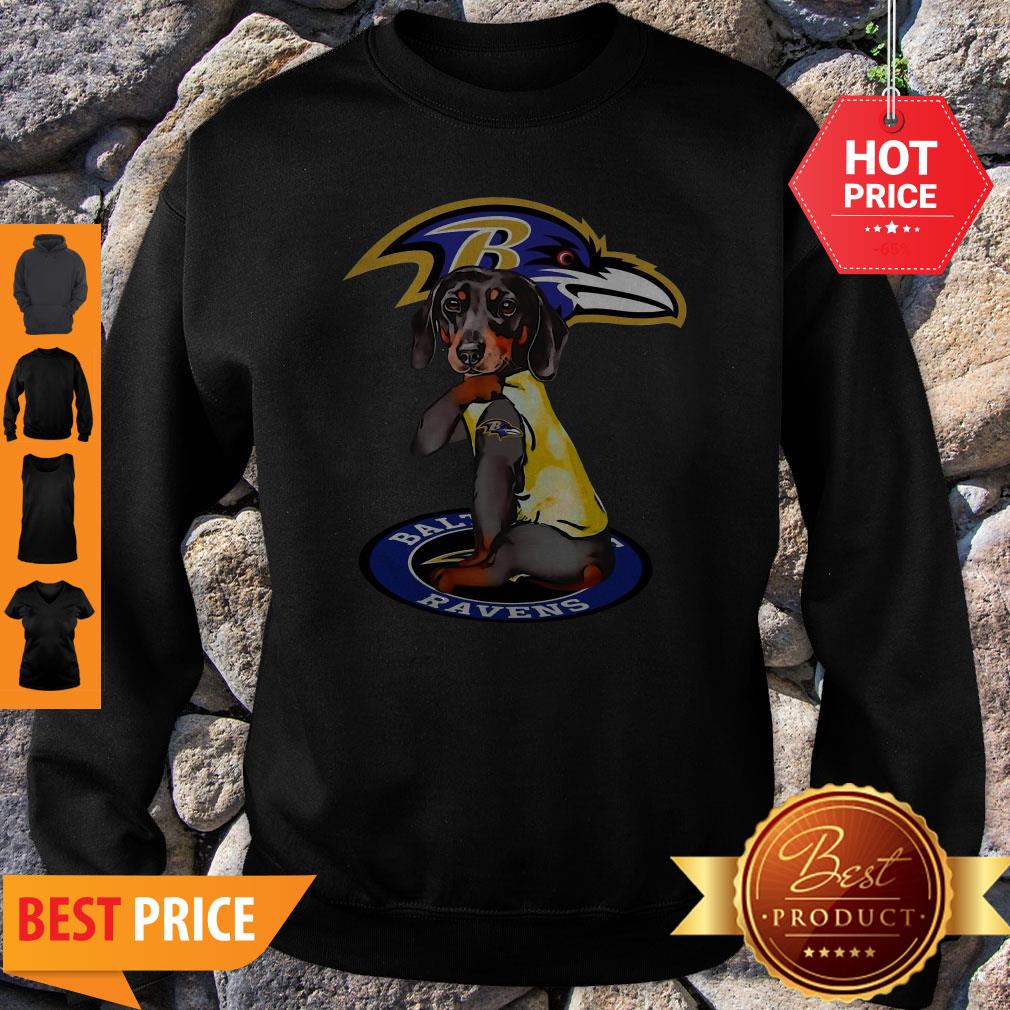 Official Dachshund Baltimore Ravens Tattoo Shirt