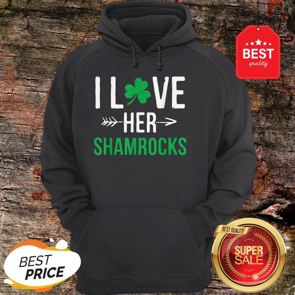 I Love Her Shamrocks St Patrick’s Day Couples Gifts Shirt