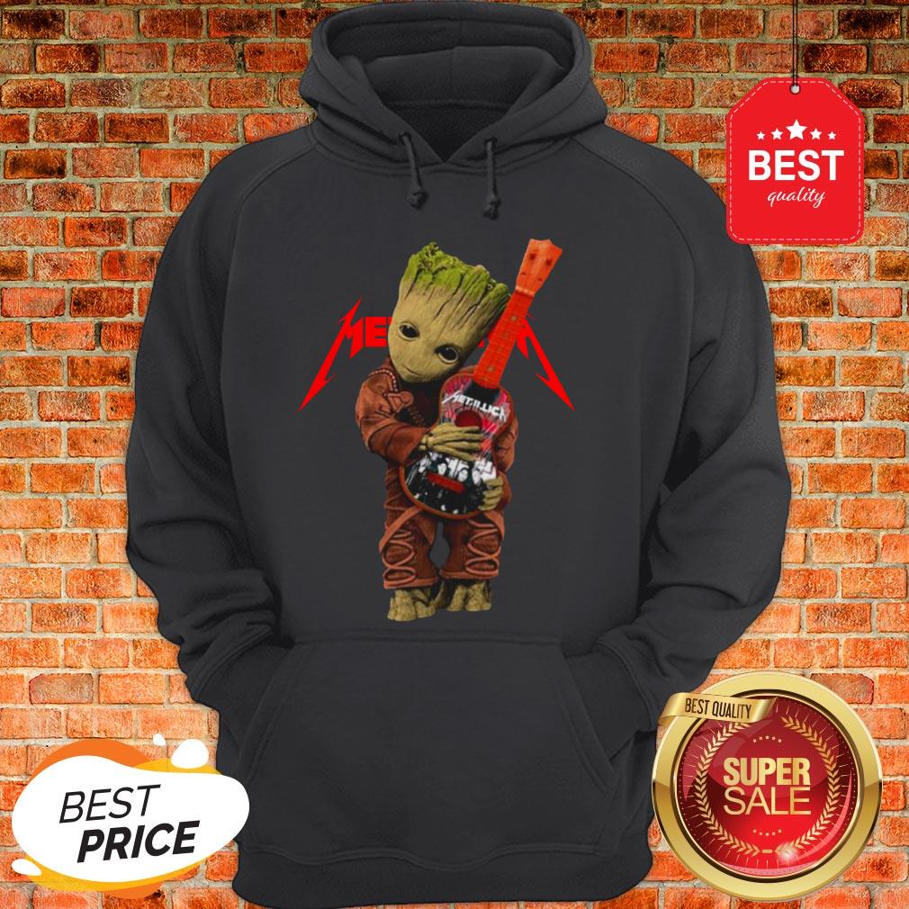 Official Baby Groot Hug Metallica Guitar Shirt
