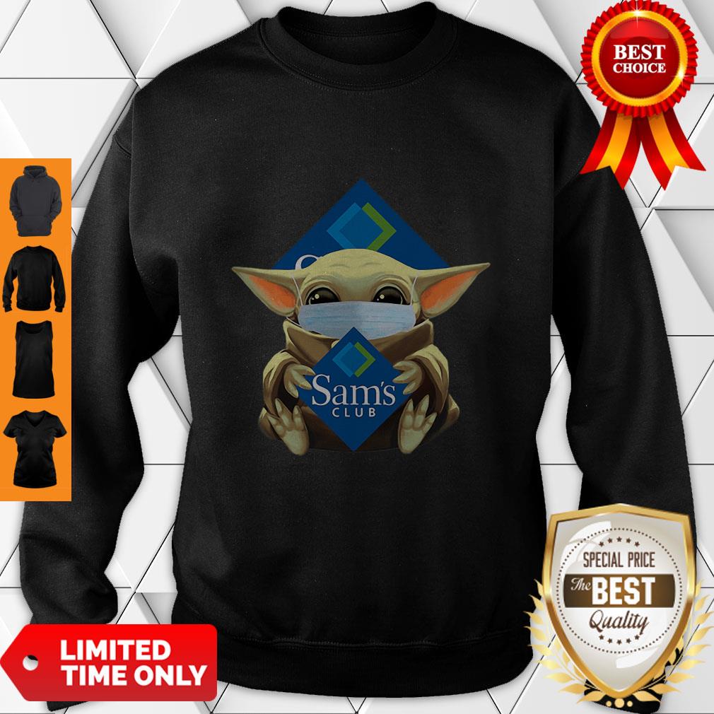 Star Wars Baby Yoda Mask Hug Sam’s Club COVID-19 Shirt