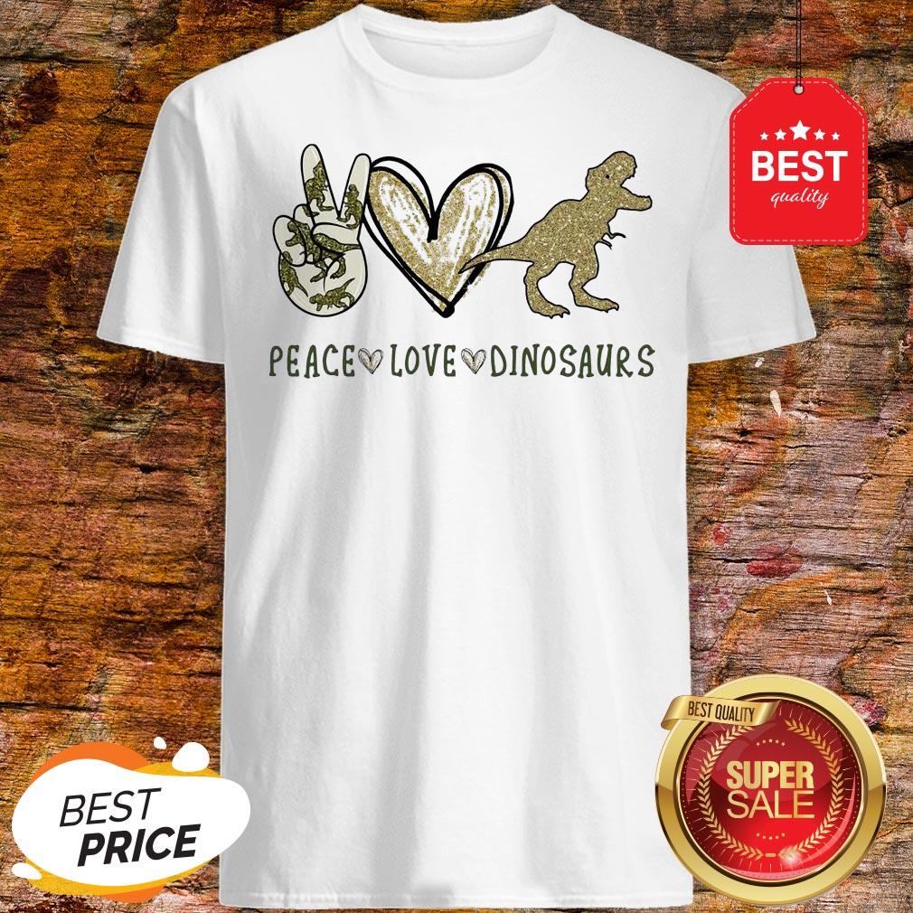 Official Peace Love Dinosaurs Shirt