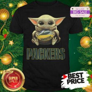 Official Top Baby Yoda Hug Green Bay Packer Shirt