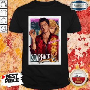 Nice Premium Al Pacino Michelle Pfeiffer World Is Yours Scarface Shirt
