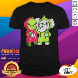 Top Baby Grinch Baby Elephant Peace Alabama Crimson Tide Shirt