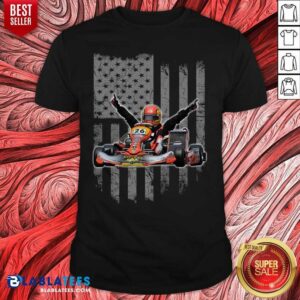 Cute Sports Car Racing American Flag Shirt