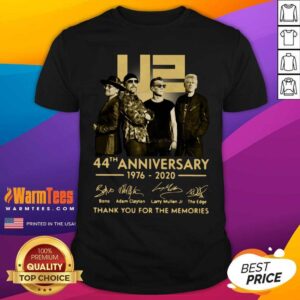 Pretty U2 45th Anniversary Thank You For The Memories Signatures Shirt
