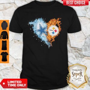 Love Dallas Cowboys Vs Pittsburgh Steelers Water Fire Shirt